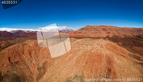 Image of Aerial panorama of Atlas Mountains