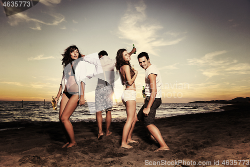 Image of beach party