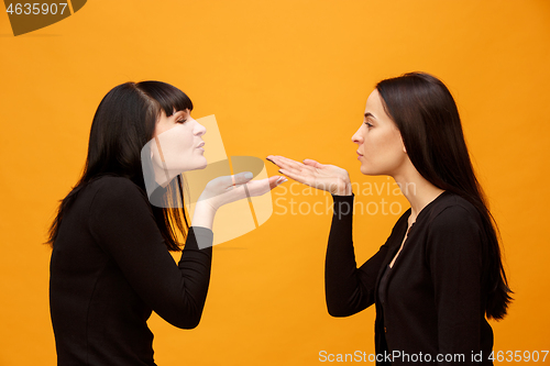 Image of A portrait of a happy mother and daughter