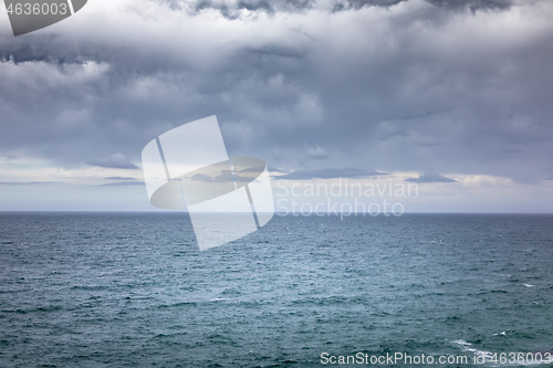Image of bad weather ocean landscape background