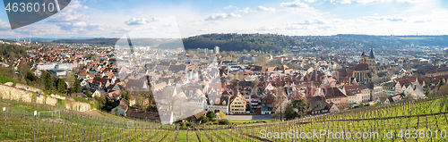 Image of panoramic view to Esslingen Stuttgart Germany