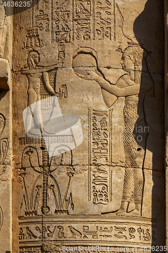 Image of Hieroglyphic carvings in ancient temple