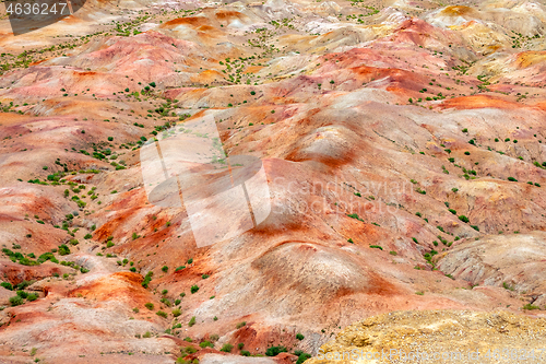 Image of textural colorful striped canyons background