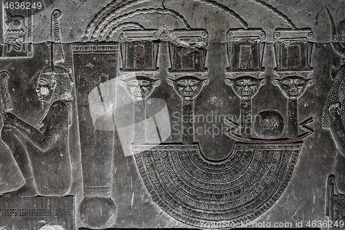 Image of Hieroglyphic egypt carvings on wall