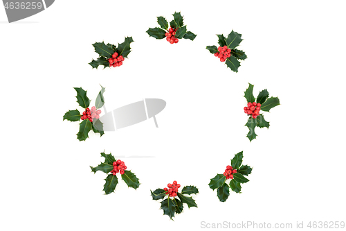 Image of Winter Christmas & New Year Holly Berry Wreath