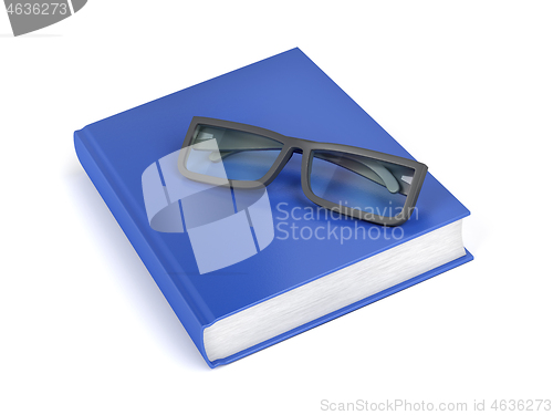 Image of Blue book and glasses