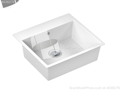 Image of White composite sink