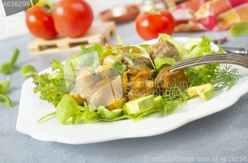 Image of salad with rapana