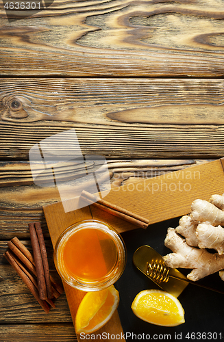 Image of tea with lemon and ginger