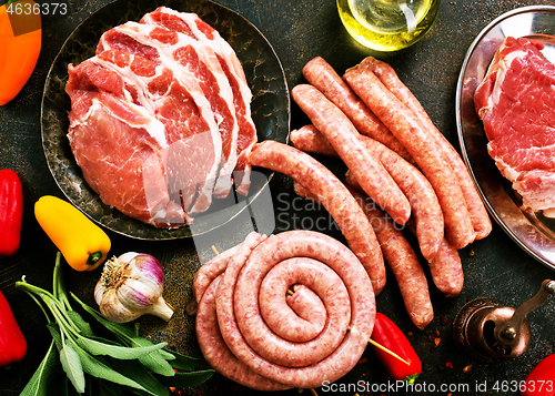 Image of meat and sausages