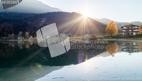 Image of Beautiful landscape with mountains and lake in a countryside, Austria.