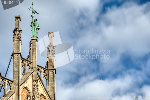 Image of Top of old building of The New Town Hall in Munich, Bavaria, Germany.