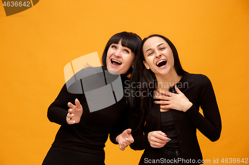 Image of A portrait of a happy mother and daughter