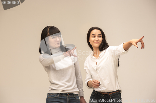 Image of A portrait of a happy mother and daughter