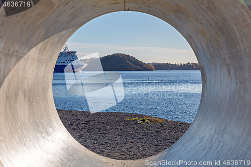 Image of Looking Through Concrete Pipe