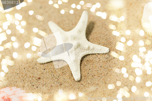 Image of starfish on beach sand
