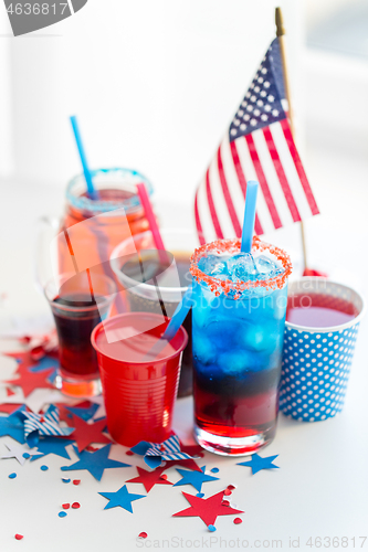 Image of drinks on american independence day party