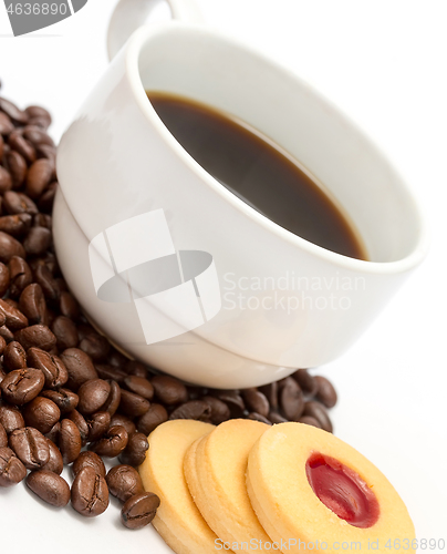 Image of Heart Coffee Beans Means Hot Drink And Java 