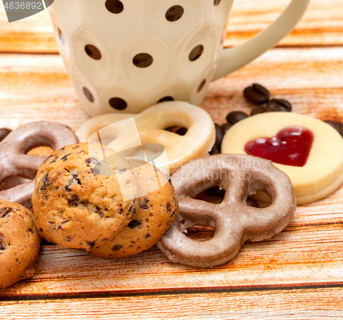 Image of Love Cookie Coffee Shows Crackers Valentines And Cracker 