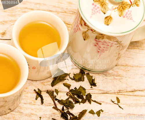 Image of Refreshing Japanese Tea Means Break Time And Breaks 