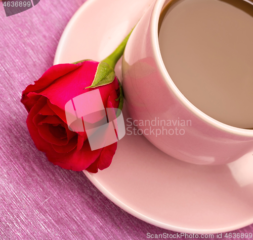 Image of Rose And Coffee Represents Brew Cafe And Break 