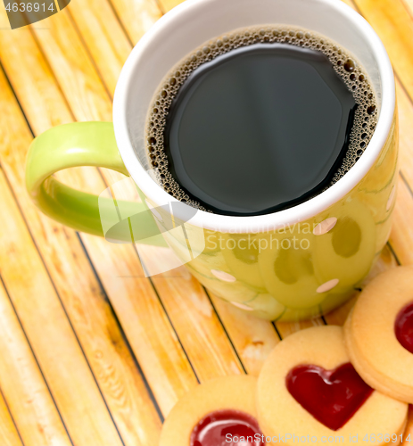 Image of Freshly Brewed Coffee Shows Roasted Cafe And Tasty 