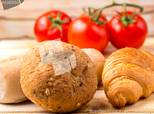 Image of Bread Roll Shows Food Stuff And Bakery 