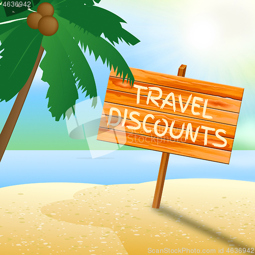 Image of Travel Discounts Means Promo Trip 3d Illustration