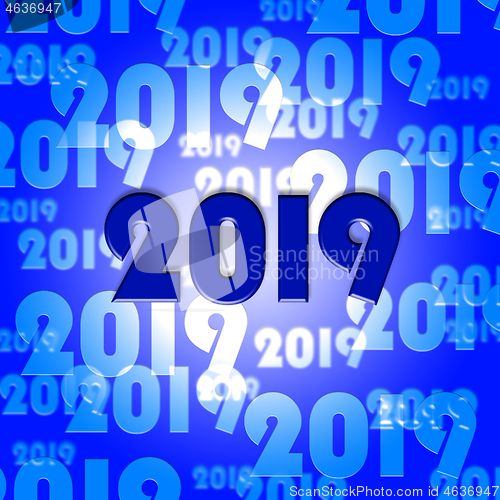 Image of Twenty Nineteen Shows 2019 New Year And Celebrate