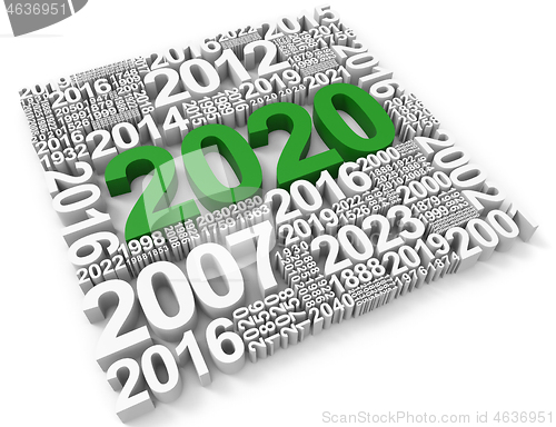 Image of Two Thousand Twenty Shows 2020 Celebration 3d Rendering