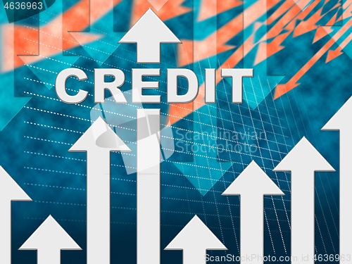 Image of Credit Graph Indicates Finance And Loan Diagram