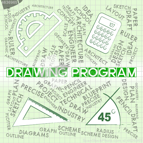 Image of Drawing Program Represents Software Programs And Apps