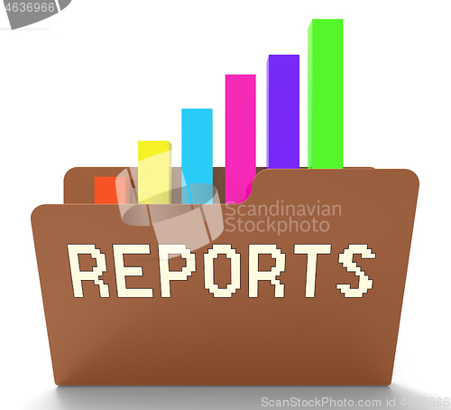 Image of Reports File Means Progress Chart 3d Rendering