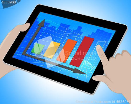 Image of Graph Online Means Forecast Diagram 3d Illustration