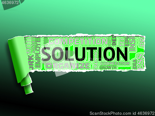 Image of Solution Icons Represent Solving Successful And Resolution