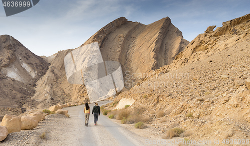 Image of Hiking in israeli stone desert