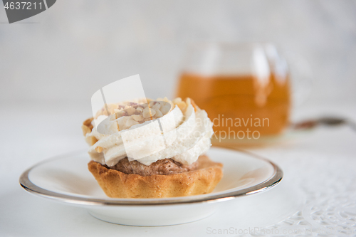 Image of Tasty cakes with tea