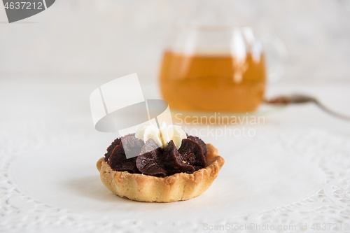 Image of Tasty cakes with tea