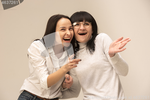 Image of A portrait of a happy mother and daughter