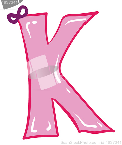 Image of Letter K alphabet vector or color illustration