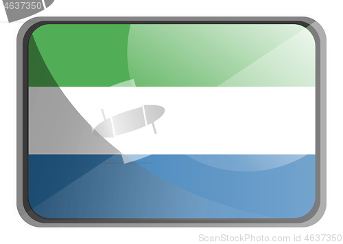 Image of Vector illustration of Sierra Leone flag on white background.