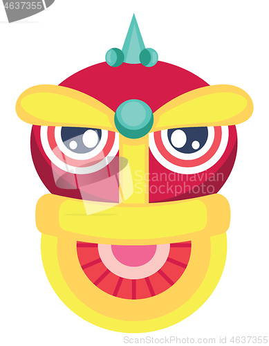 Image of Monster head for Chinese New Year decorationillustration vector 
