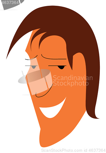 Image of Smiling face a man vector or color illustration
