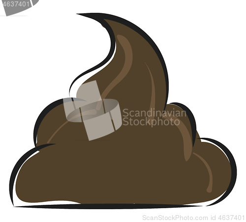 Image of Turd picture cartoon/Poop vector or color illustration