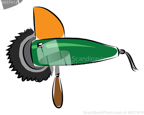 Image of Simple vector illustration of an angle grinder on white backgrou