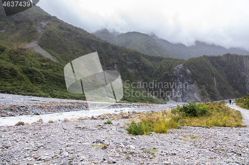 Image of Riverbed of the Franz Josef Glacier, New Zealand