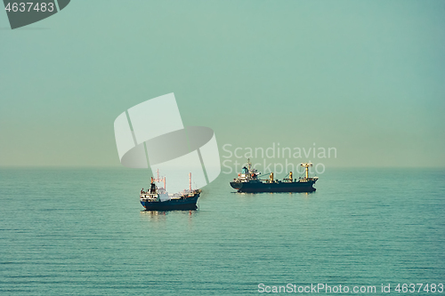 Image of Cargo Ships in the Sea