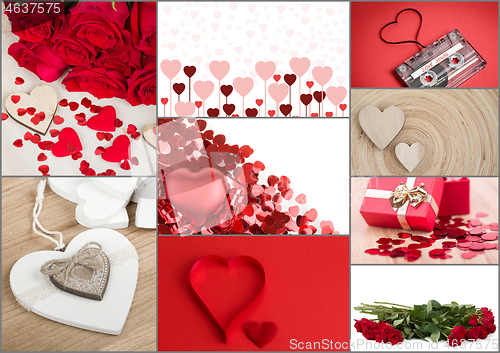 Image of Valentine heart collection, collage, Love concept