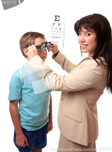 Image of Optometrist with child