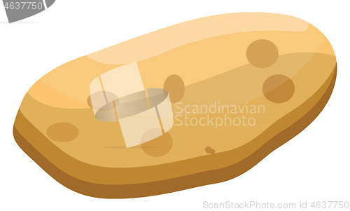 Image of Brown cartoon potato vector illustration of vegetables on white 